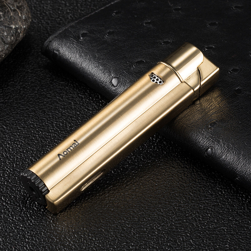 Refillable Lighter Windproof Lighter Butane Lighter Flame Cigar Lighter Black
