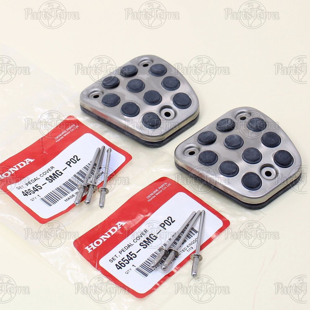 OEM Honda Civic Accord Acura RSX Clutch & Brake Pedal Cover 46545-SMG-P02 - 2 pc
