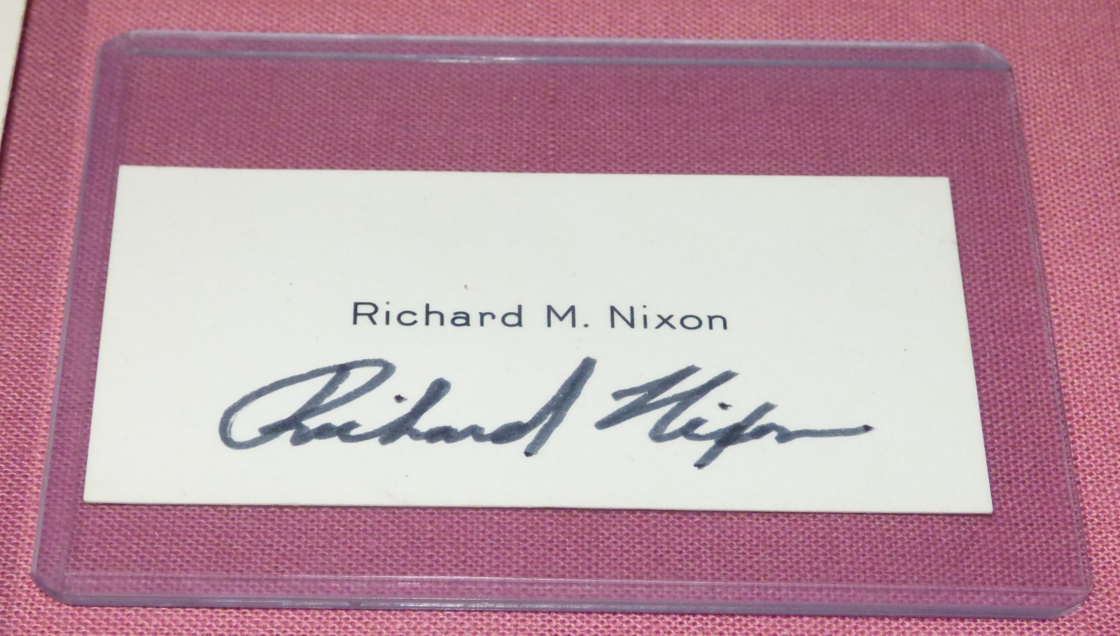 President Richard Nixon Signed Business Card and Official White House Photo
