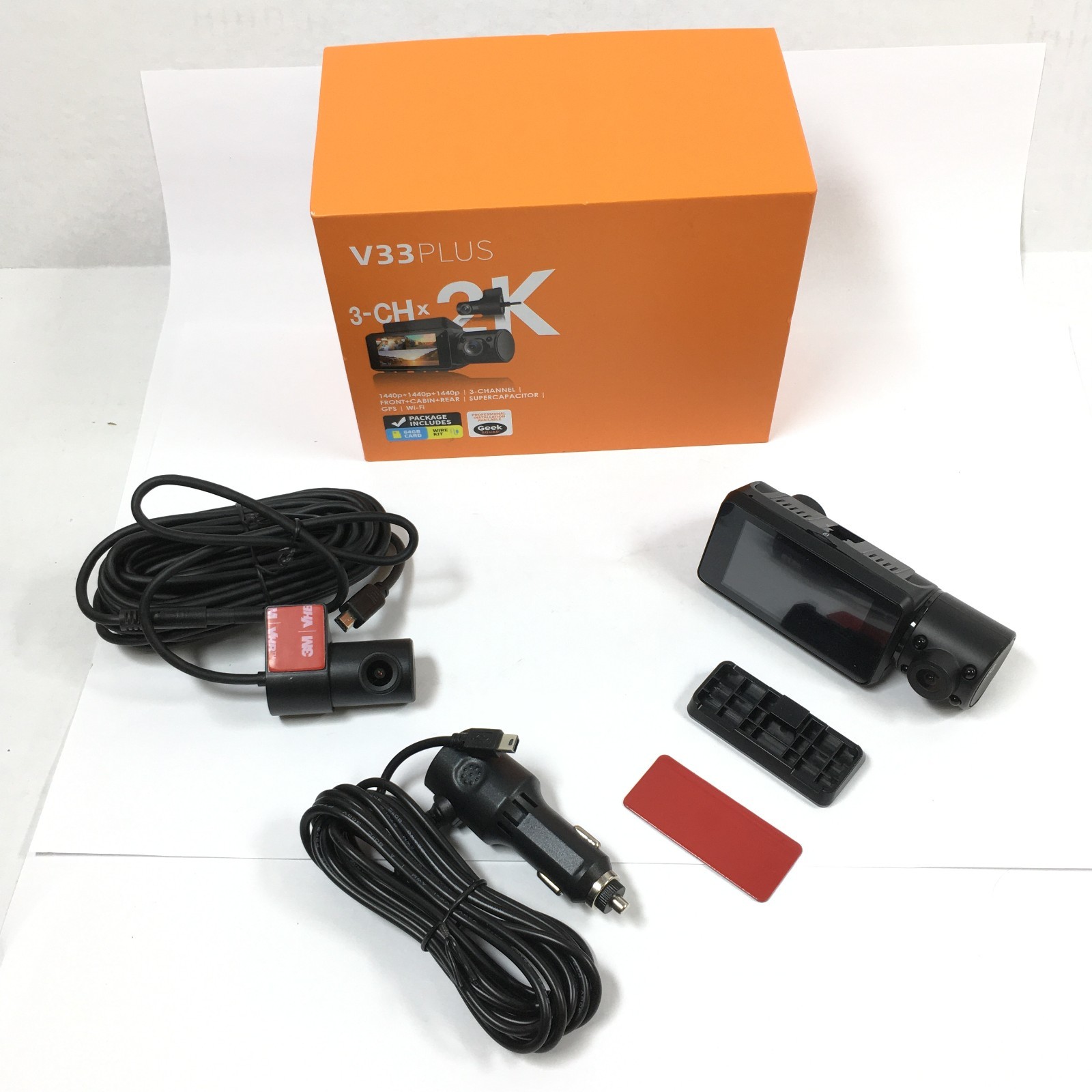 Rexing V33 3 Channel Dashcam w/ Front and Cabin Camera (605905)