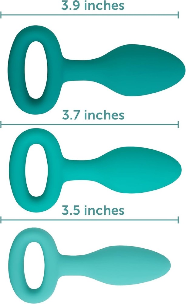 3-Piece Beginner-Friendly Butt Plug Training Set - Waterproof Silicone Design