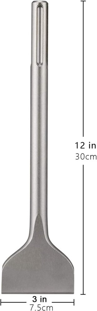 12-Inch SDS Max Compatible Scaling Chisel with Angled Design for Easy Handling