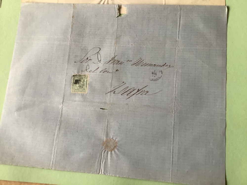 Spain 1873/4 postal cover  2 items Ref A1826