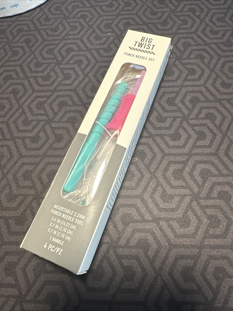 Big Twist Punch Needle Set – Adjustable 2.2mm Tool – 4pc