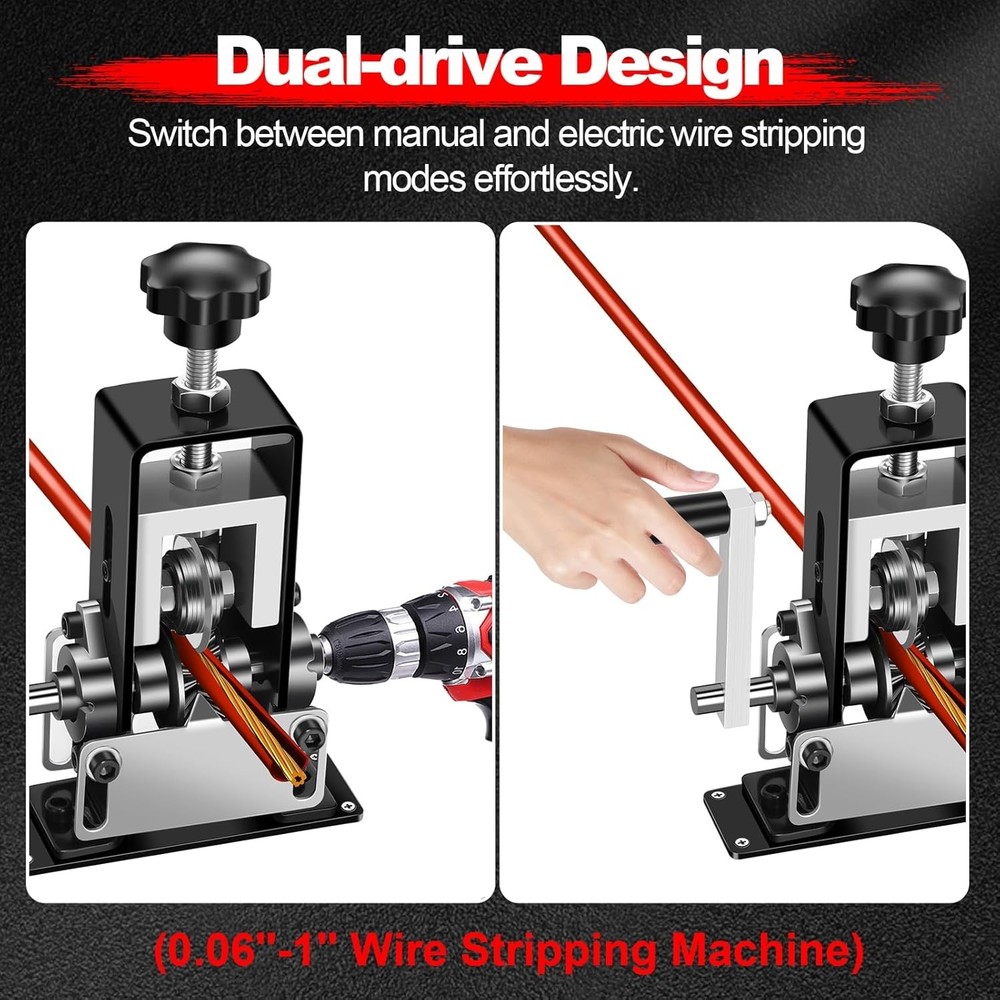 Durable 0.06"-1" Wire Stripper Machine - Perfect for Scrap Copper Projects