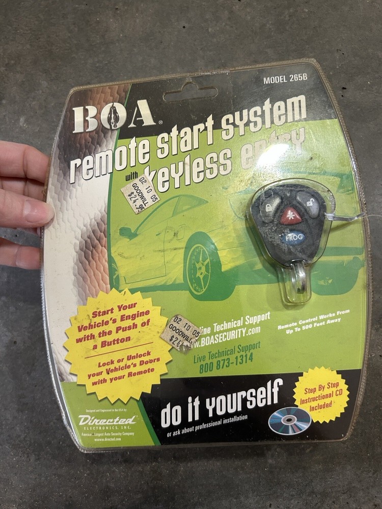 BOA Remote Start System w/Keyless Entry 265B New Open Box No Instruction CD