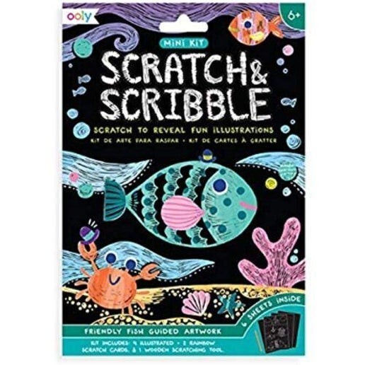 Mini Scratch & Scribble Art Kit: Friendly Fish  BRAND NEW 1000000628