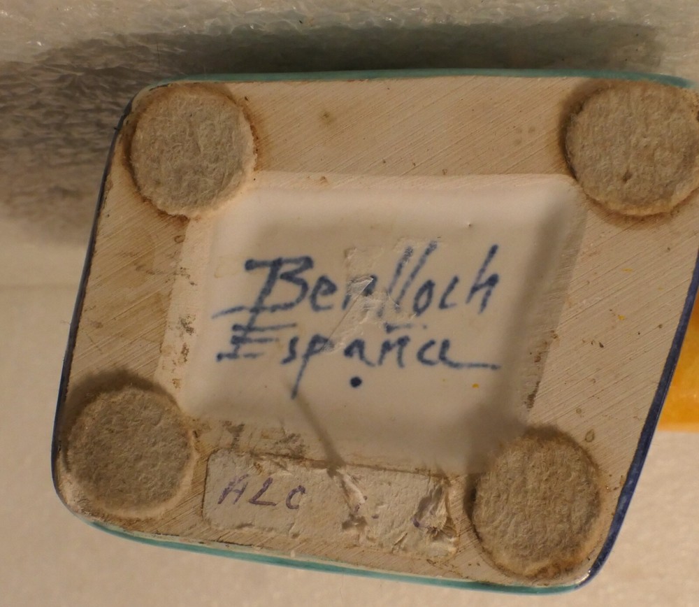 BENLLOCH SPAIN CERAMIC PITCHER ABSTRACT DESIGN SIGNED