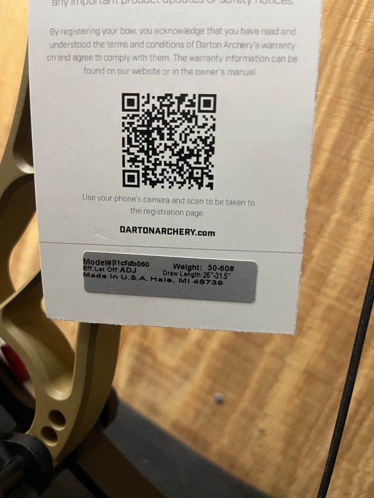 Darton Archery Consequence 31 60lb Flat Dark Earth Riser Black Limbs BRAND NEW