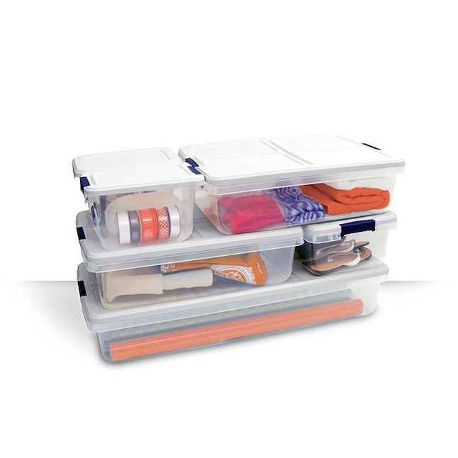 Project Source Large 13 -Gallons (52 Quarts) Stackable Underbed tote