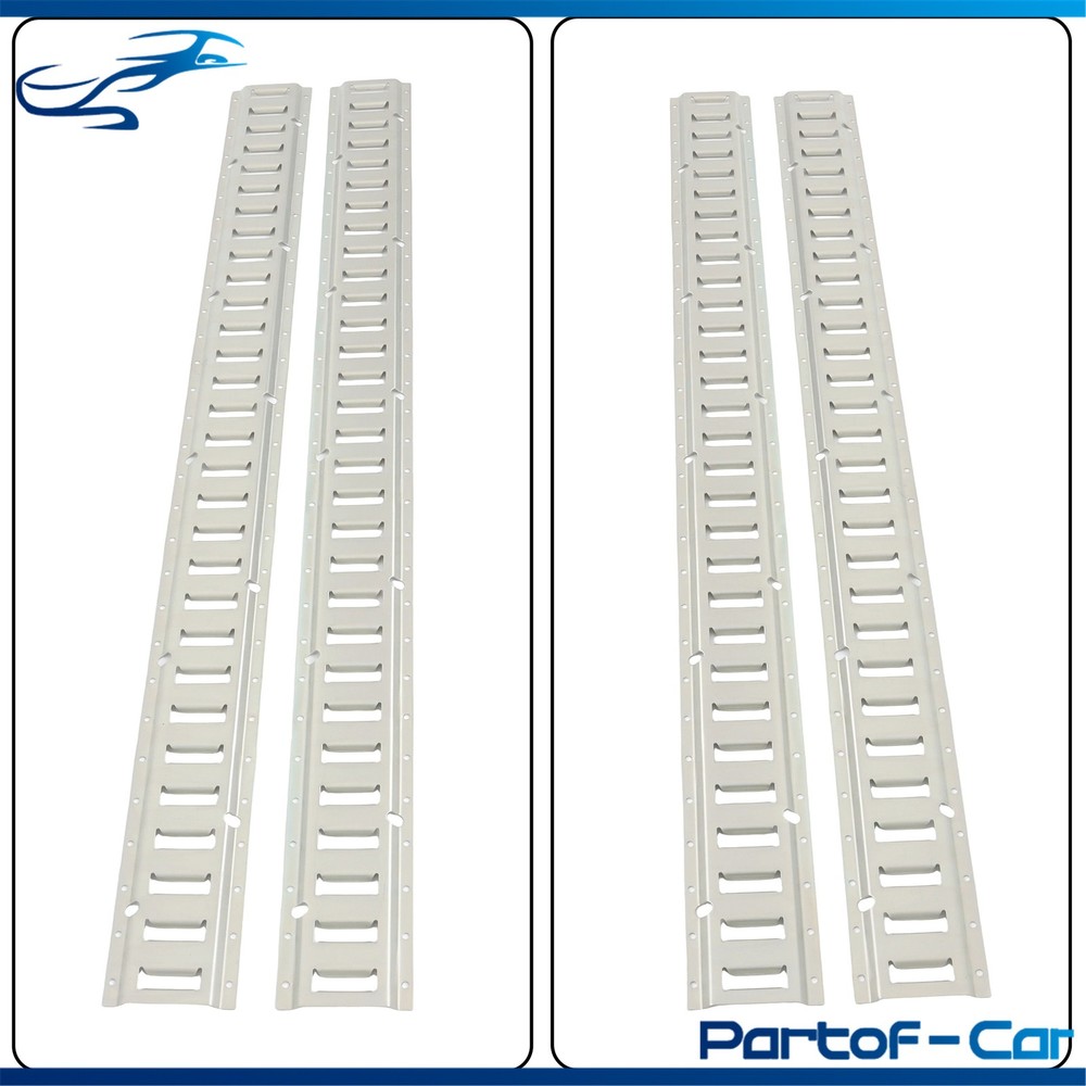 Silver 2 Pack 60" E Track Rail Sections Fit For Mounting In Trailers