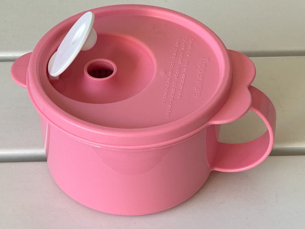 New Tupperware CrystalWave Soup Mug - Pink