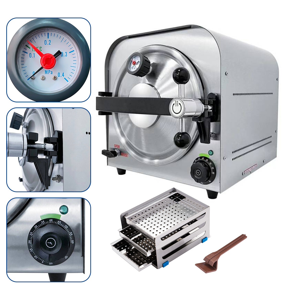 14L/17L/18L/22L Class B Dental Autoclave Steam Sterilizer Medical Sterilization