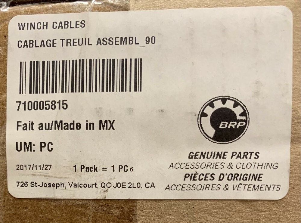 Can Am Winch Cable 710005815
