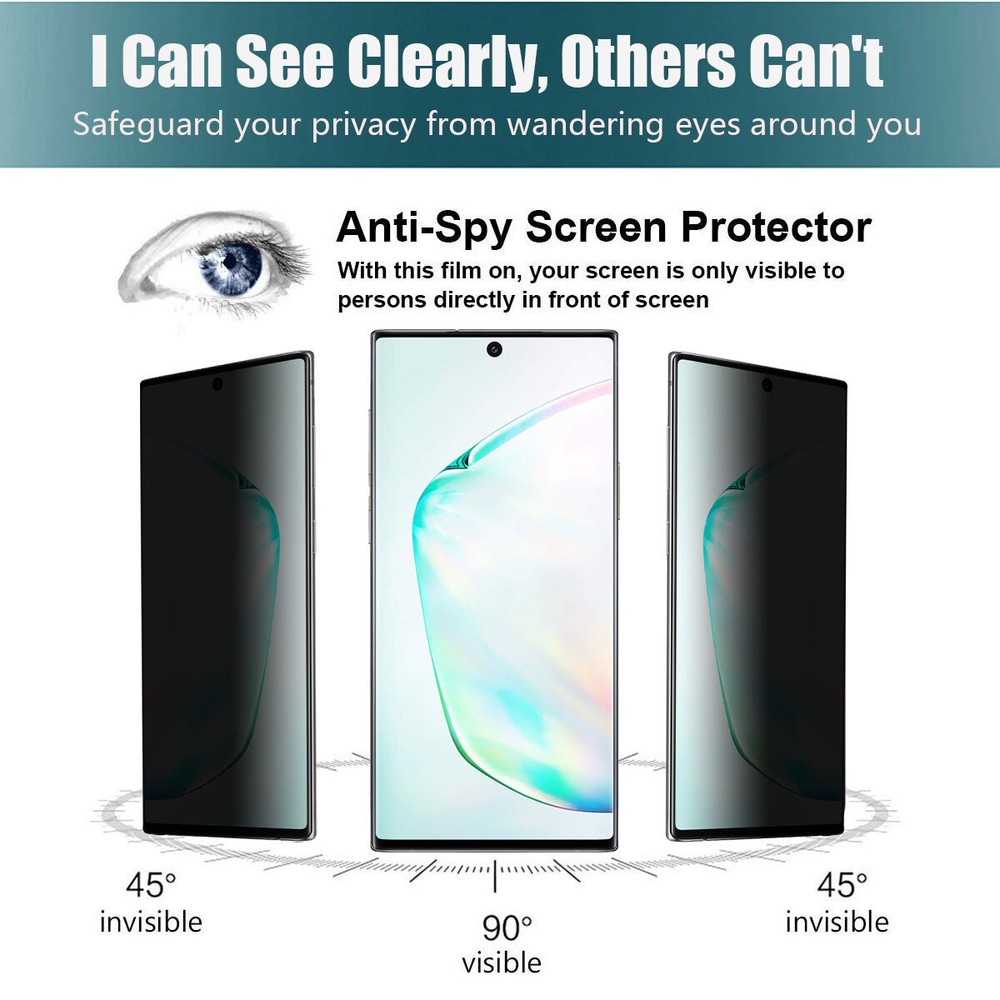 For Samsung Galaxy Note 10 /Note 10 Plus Privacy Tempered Glass Screen Protector