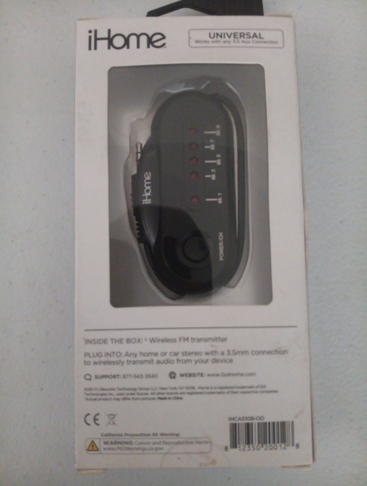 Ihome IHCA510B-OD | 3.5mm Wireless Fm Transmitter