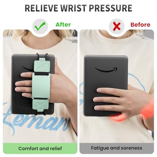 2 Pack Security Hand Strap for 6-8" Kindle eReaders Fire Tablet Agave Green