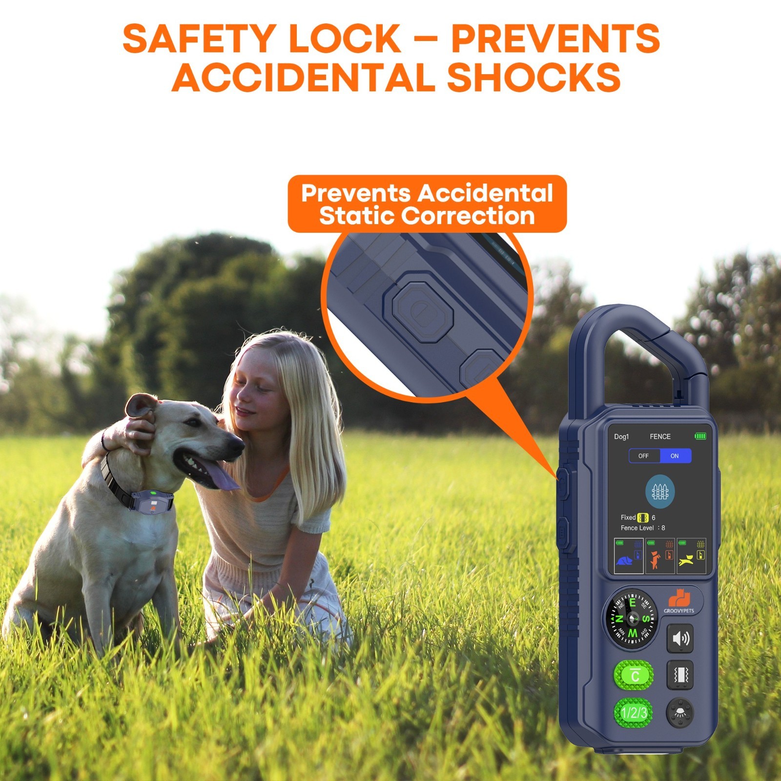 2-Dog Wireless Dog Fence & 1100 YD Remote Training Collar Duo Kit Waterproof