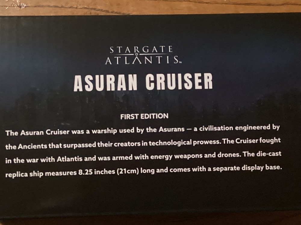 Master Replicas Stargate Atlantis Ships Collection Asuran Cruiser new