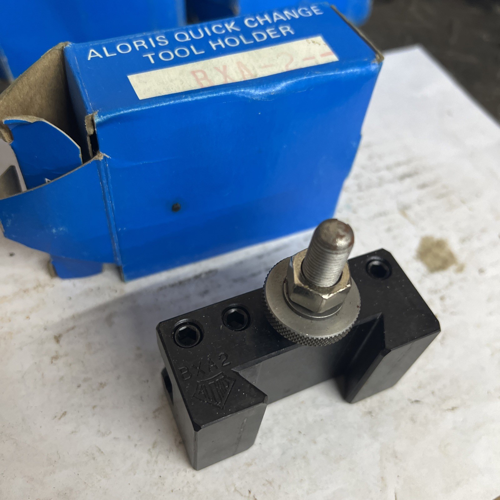 NOS Aloris BXA Quick Change Tool Post Set – 7 holders