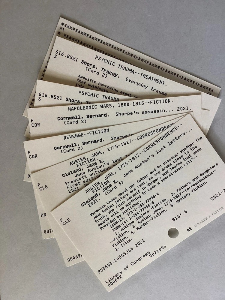 Library Card Catalog Inserts Vintage REAL AUTHENTIC 10x Ephemera
