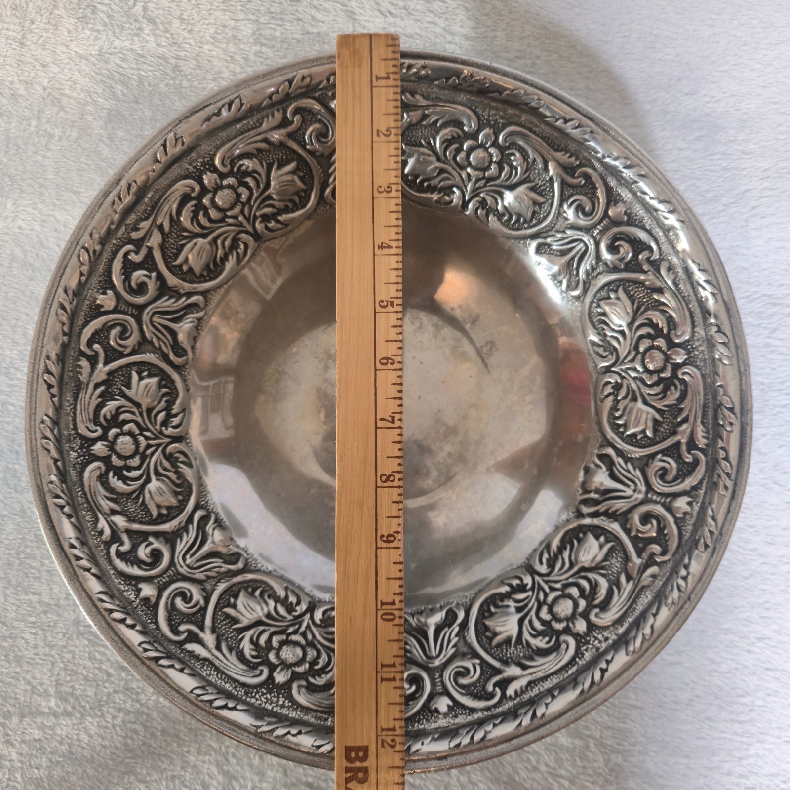 Vintage Wilton Armetale RWP Serving Bowl Tray Set Floral Scroll Aluminum USA