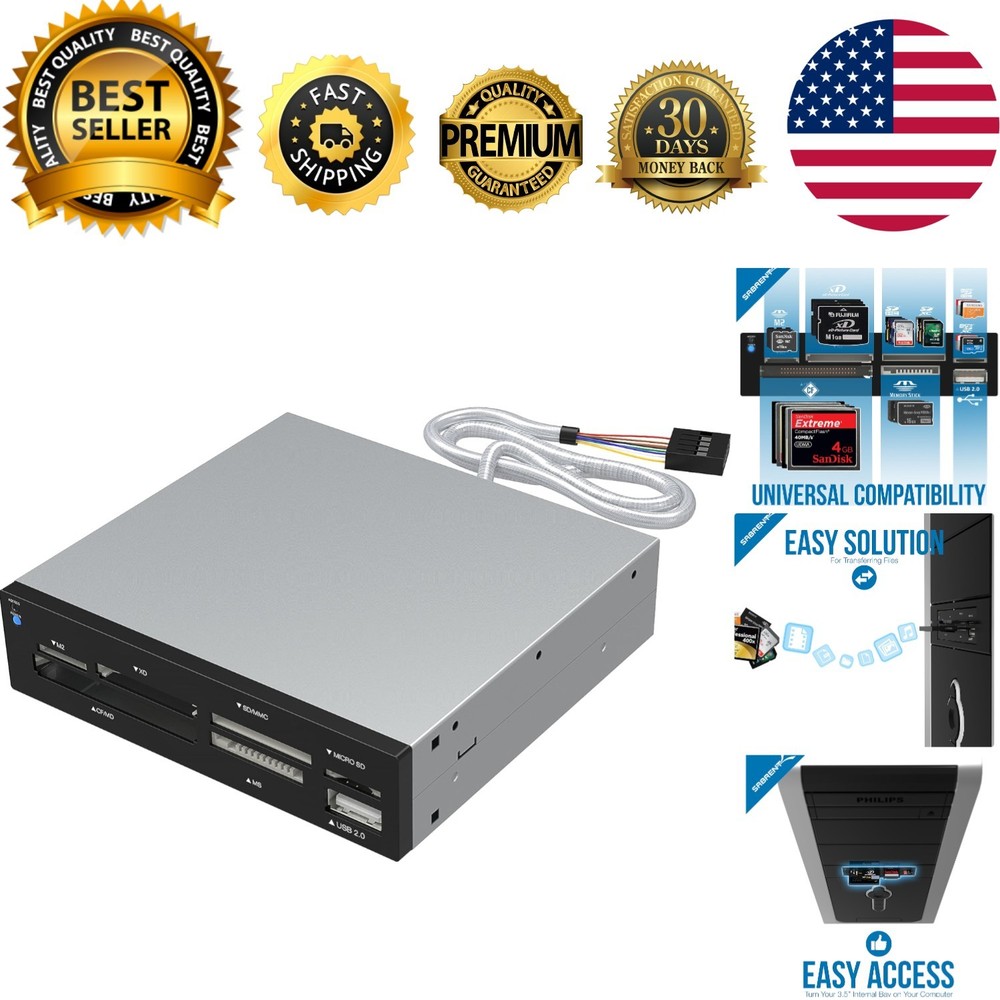 Versatile 3.5-Inch Internal Flash Card Reader with 74 Media Types Supported