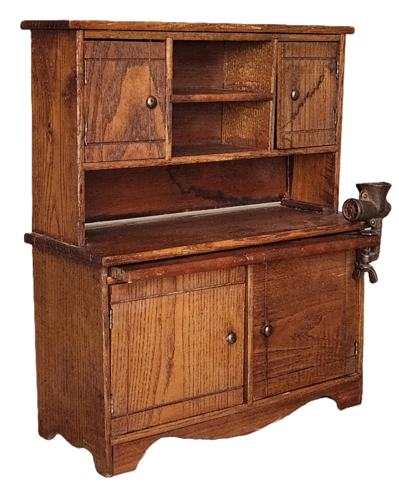 Hoosier Cabinet, Child, Salesman, Bakers Kitchen Work Station, Oak, c1900 18"t
