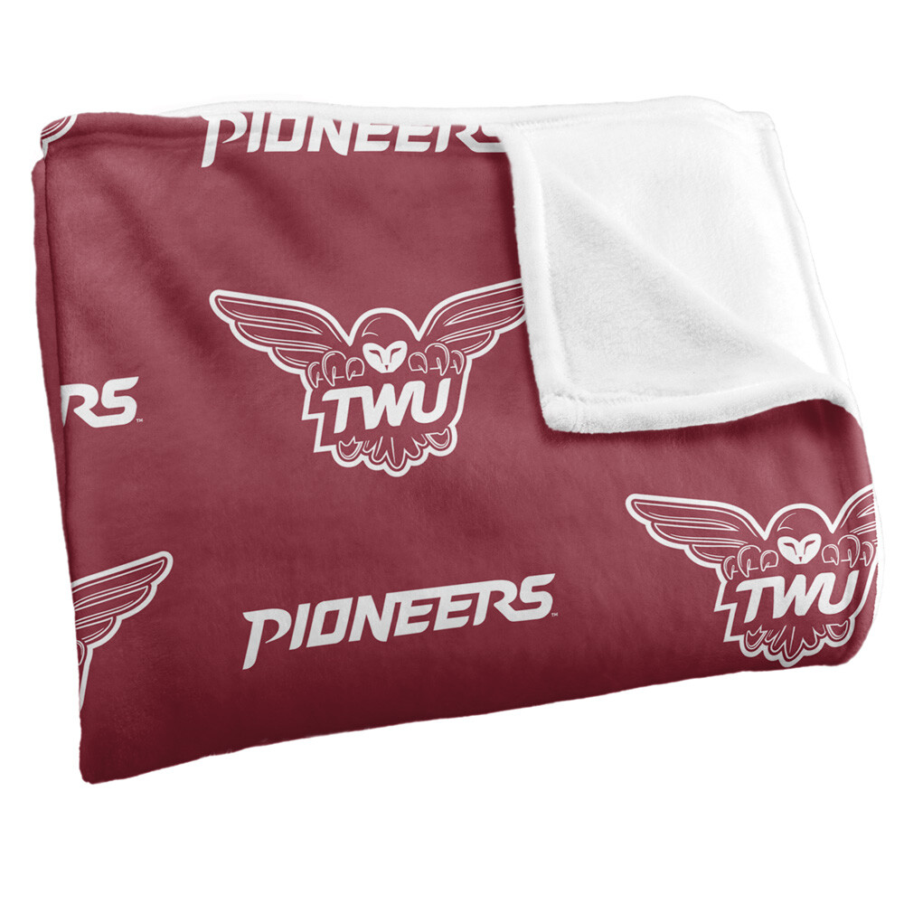 Texas Woman's University Logo Pattern Silky Touch Super Soft Throw Blanket