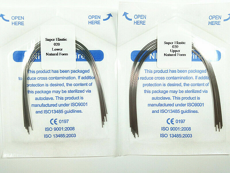 Dental Orthodontic Arch Wire Super Elastic Niti Round Rectangular Natural Form