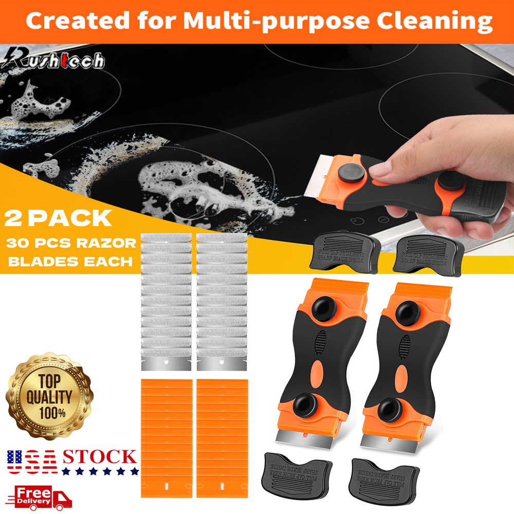 Mini Razor Blade Scraper Removal Sticker Glue Plastic Double Edged Hand Tools