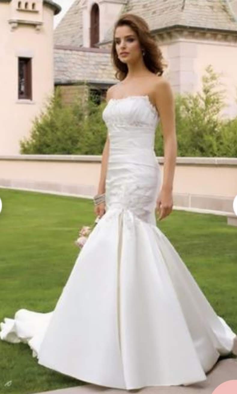 Vintage Wedding Dress Size 6 Beaded Corset Drop Waist Pleated Romantic Whimsical