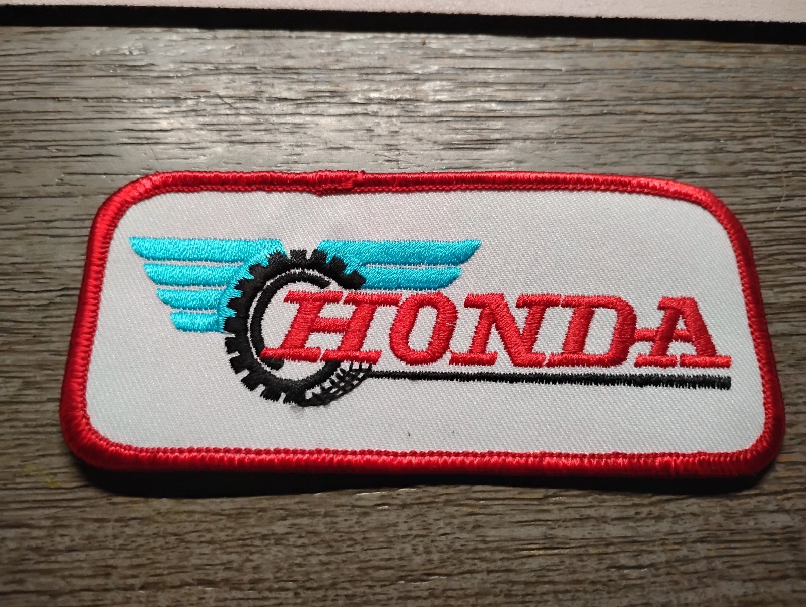 NOS new old stock Vintage Honda Racing Iron-On embroidered Patch 2" x 4.5"