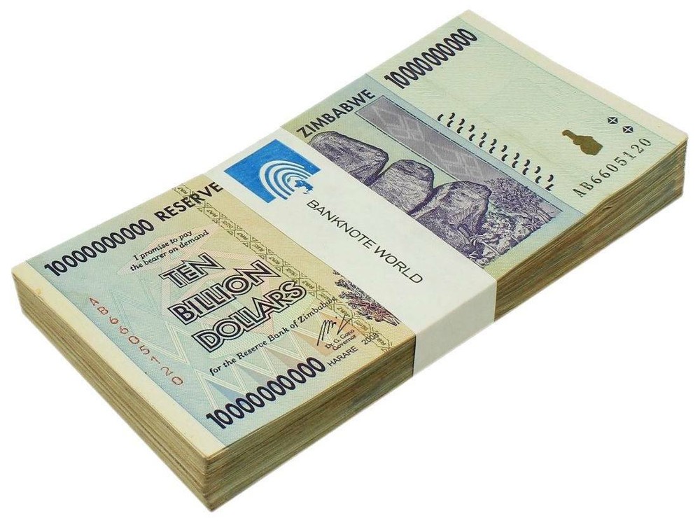 Zimbabwe 10 Billion Dollars, 2008, P-85, Used X 100 PCS Bundle Pack