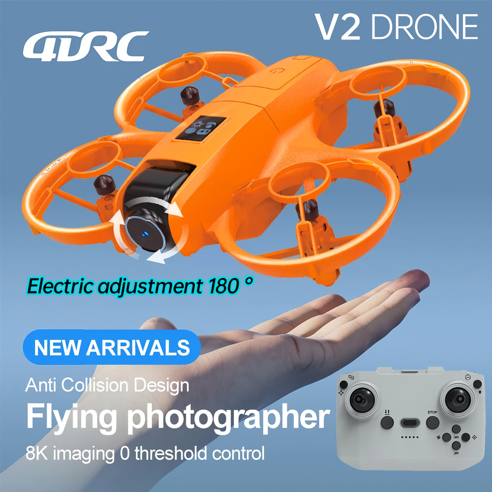 🟢V2 Mini Drone 4K WiFi FPV 180° HD Camera Altitude Hold Foldable. DE 🟢