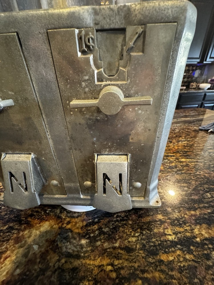 Vintage Double Peanut Candy Machine 1 Cent Antique Working