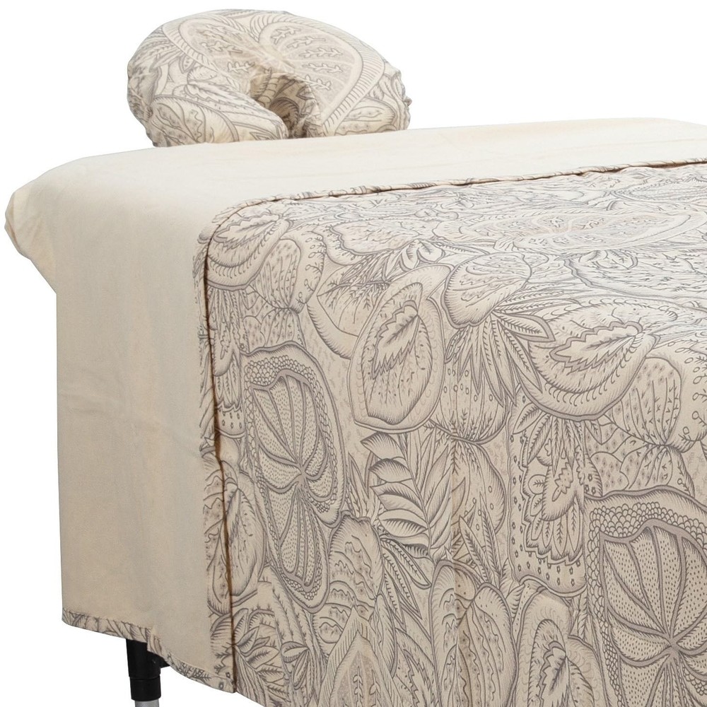Island Tranquility Flannel Massage Sheets - Complete Set for Optimal Comfort