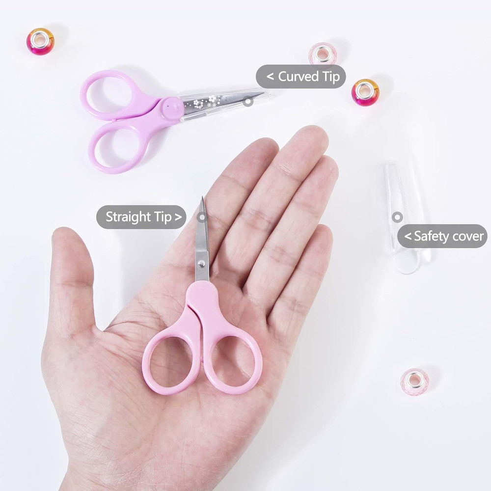 3.5" Sharp Small Craft Scissors All Purpose, Precision Straight and Curved Fine