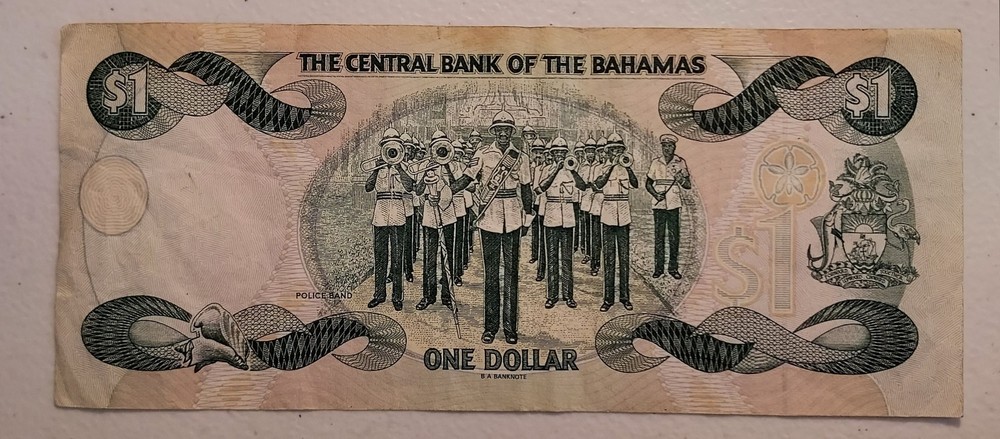 1996 Bahamas $1 Note; Pick 57a Fine