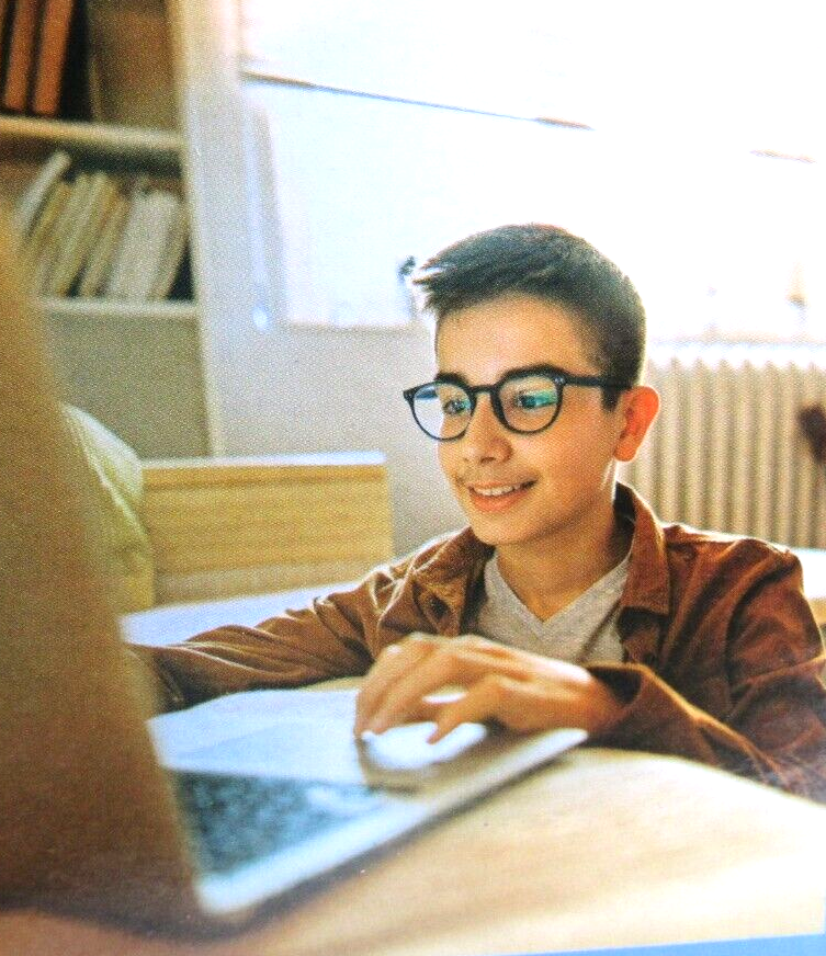 PINK Kids Blue Light Blocking Glasses School Computer Gaming Eye Protection