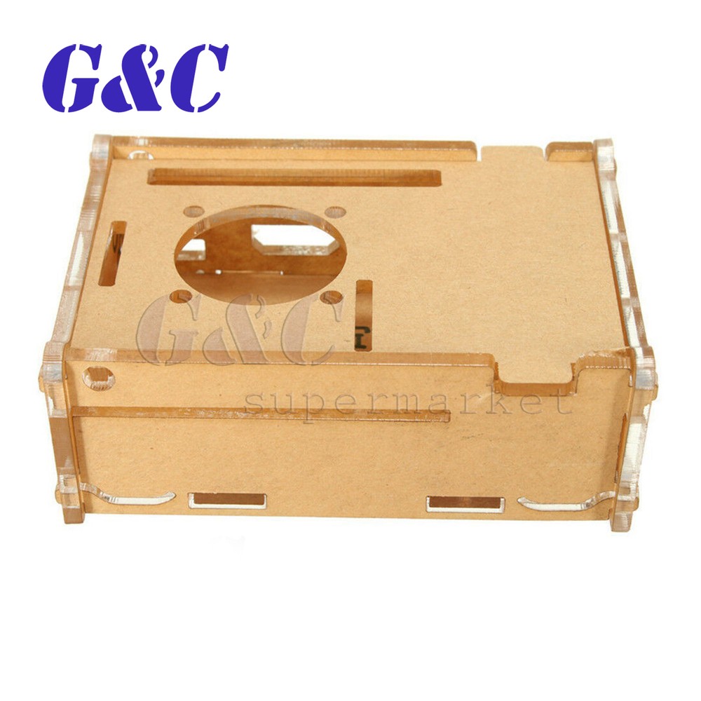 Transparent Clear Case Enclosure Box +Cooling Fan For Raspberry Pi 2/3/B+