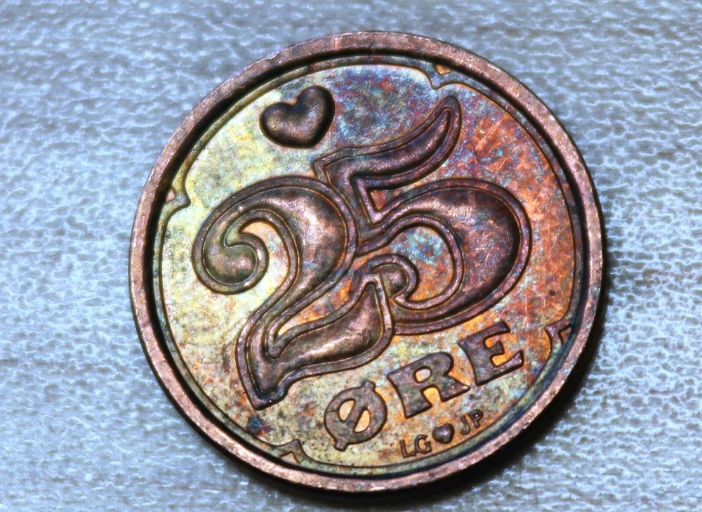 1990 Denmark 25 Ore Margrethe II