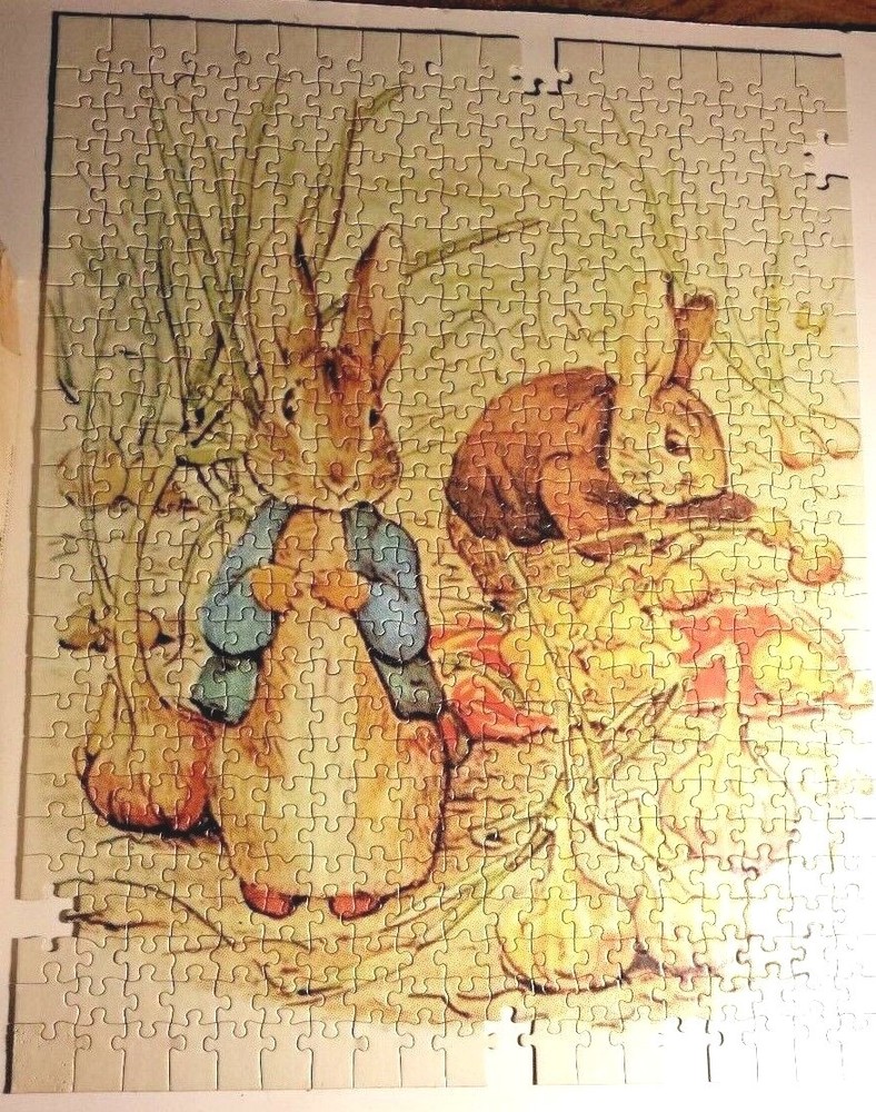 Vtg 1974 Puzzle Beatrix Potter Benjamin Bunny Peter Rabbit ~ MISSING 5 edge pc
