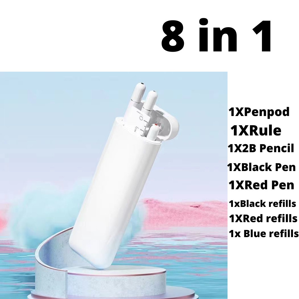 2 Gel Pens Pencils Penpod Replaceable Refills Case Writing Pens For School Work