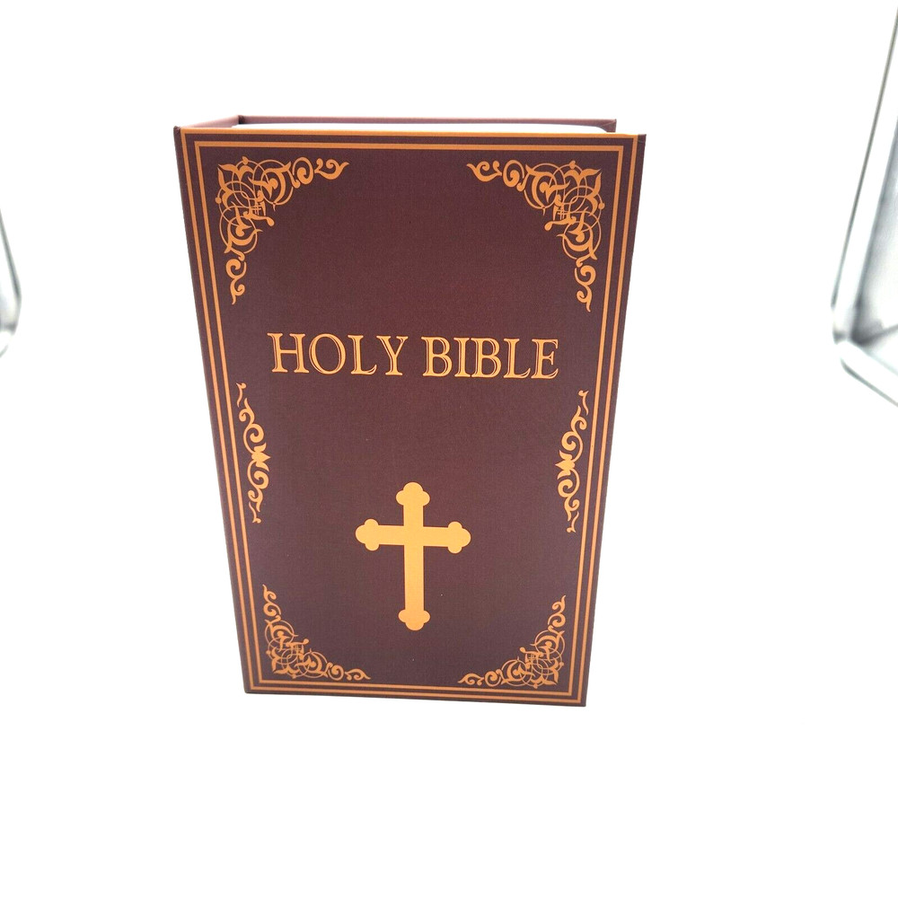 Small Sized Diversion Book Safe Storage Box Security Combination Lock/Key Bible