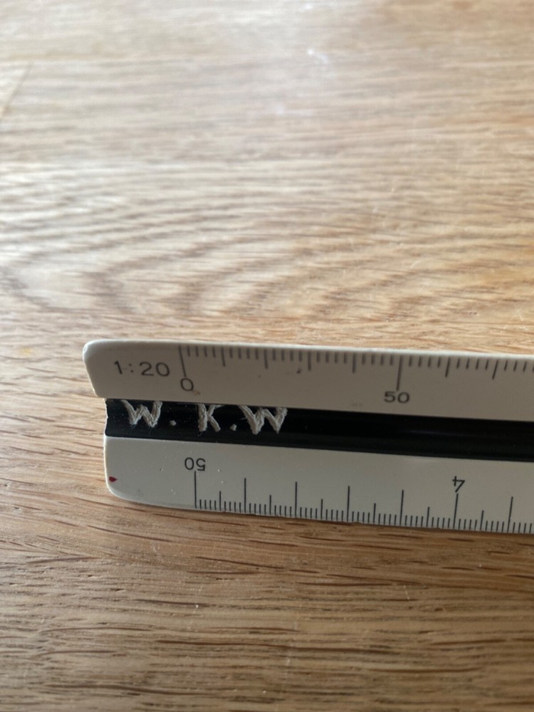 Faber Castell 883-G Vintage Triangular Ruler.Architect/Engineer/Draughtsman used