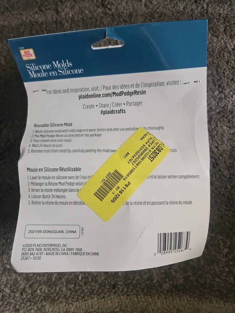 Mod Podge Silicone Mold For Coasters 3 Pack Circle Square Hexagon