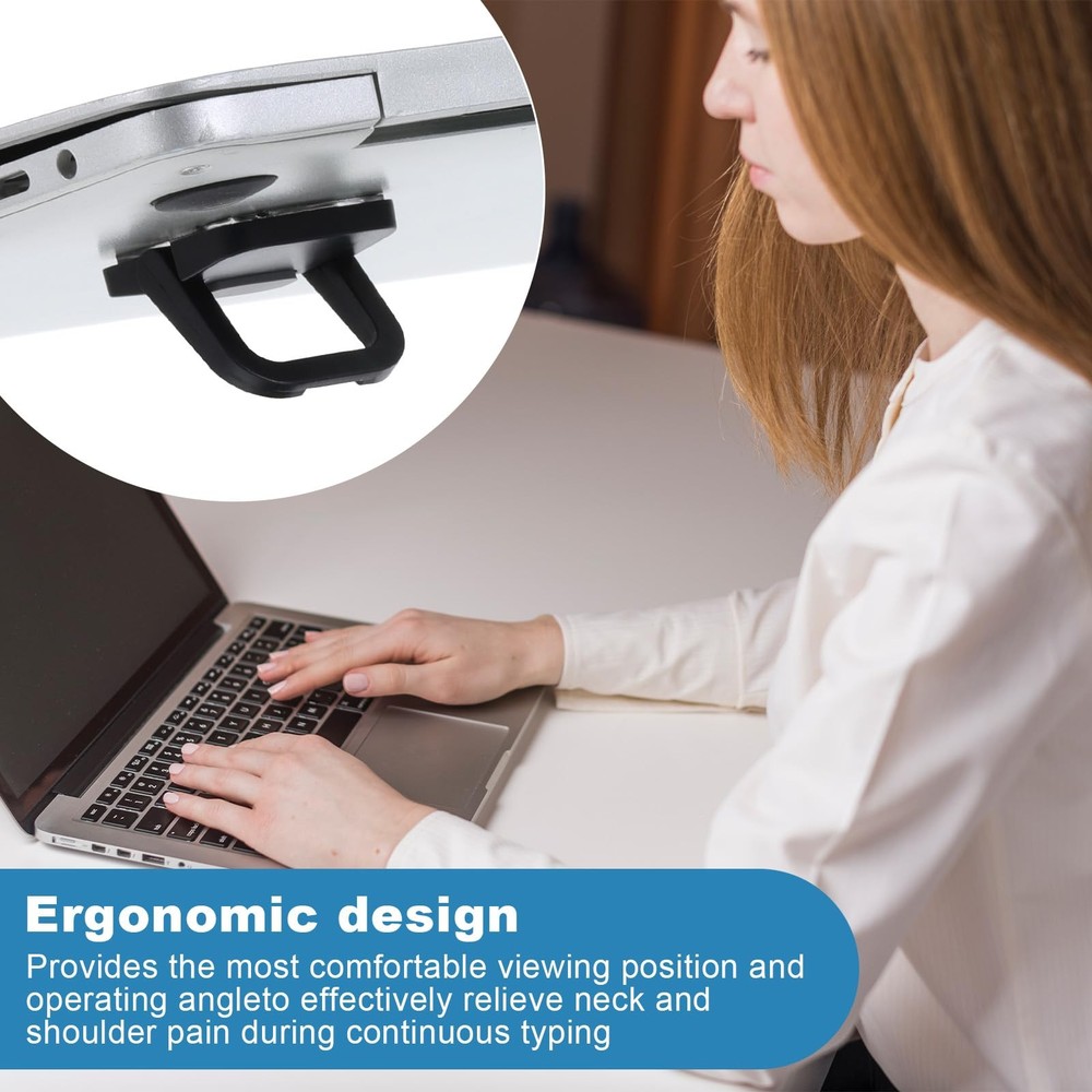 2Pcs Keyboard Riser Self-Adhesive Mini Portable Laptop Stand Foldable Po