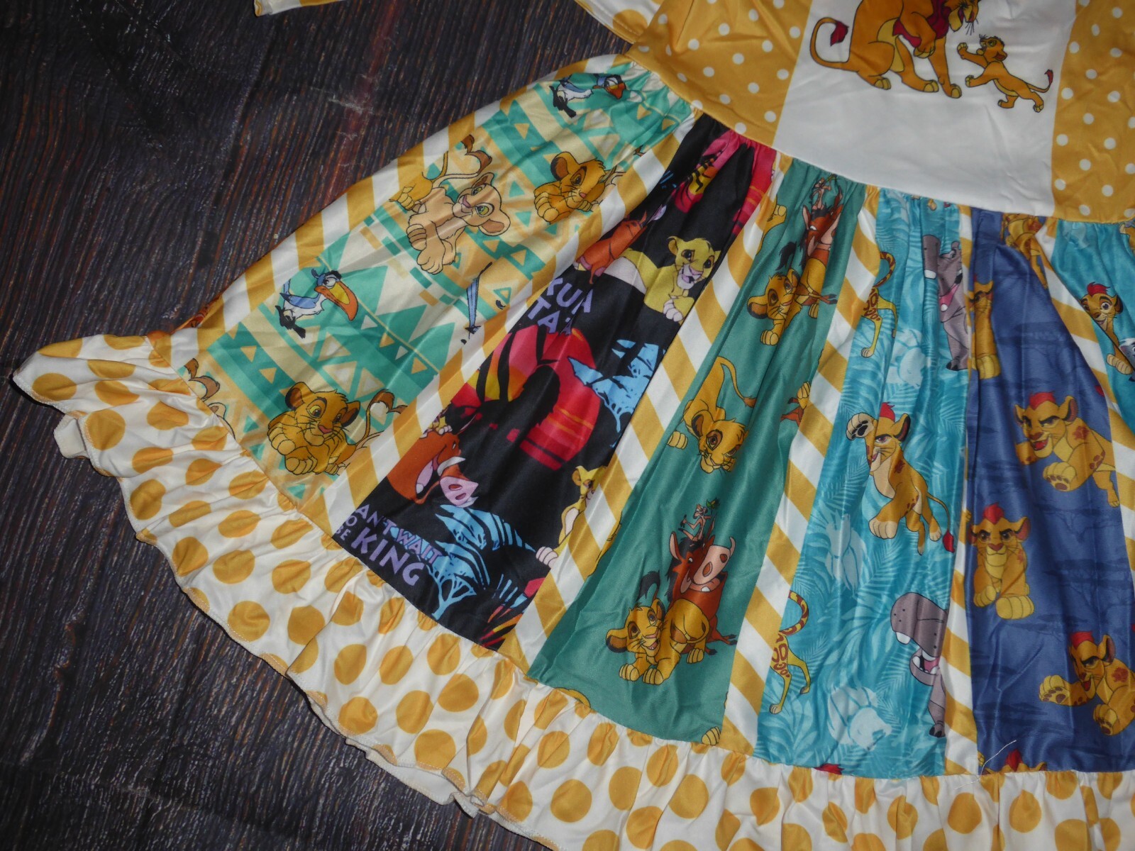 NEW Boutique Lion King Simba Mufasa Girls Panel Twirl Dress