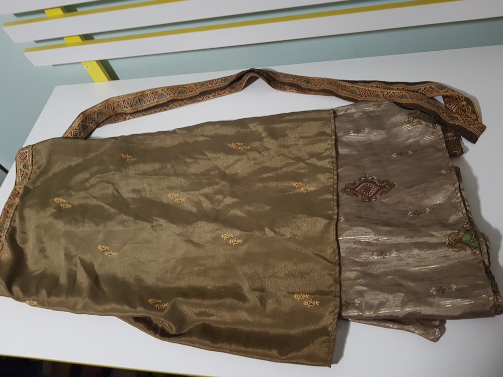 SARONG PATTERNED WRAP AROUND BROWN GOLD!